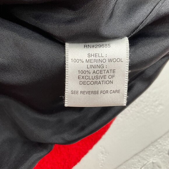 Pendleton Jacket Womens PSmall Red Black Ribbon Pleat Trim Merino Wool‎ VTG - Picture 7 of 11